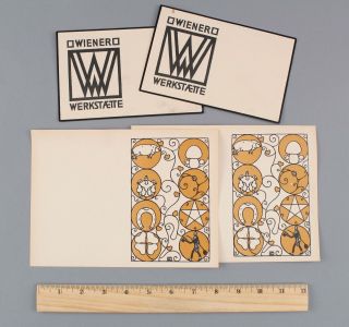 Antique Wiener Werkstatte Vienna Secessionist Envelopes & Card Lithograph Prints