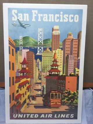 1950’s United Airlines San Francisco Poster