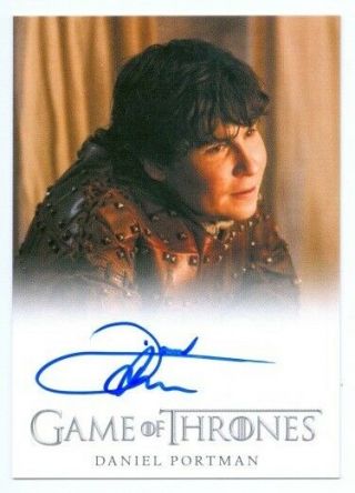 Daniel Portman " Podrick Payne Autograph Card " Game Of Thrones Season 5