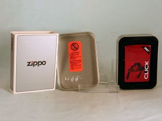 Zippo Lighter - 2007 Click Club Lighter - Candy Apple Red - Click Together
