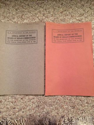 Vintage 1926 & 1927 Annual Report Of The Board Of Indian Commissioners Booklets