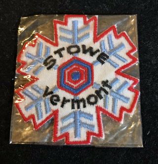 Stowe Vintage Nos Skiing Ski Patch Vermont Souvenir Resort Travel