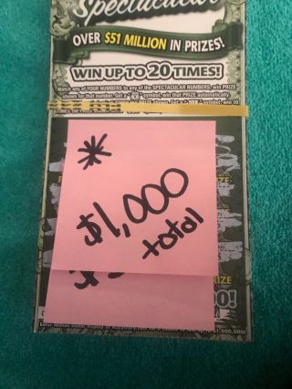 $1000 Jersey Lottery Tickets - ”non Winners