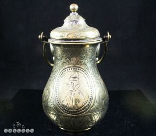 Antique 19th Century Italian / Venetian Holy Water Brass Situla