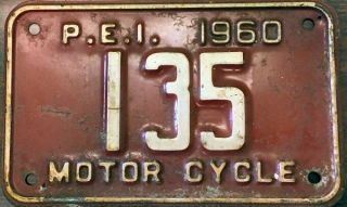 1960 Prince Edward Island Motorcycle License Plate
