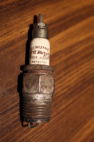 Very Old J A Mezger Soot - Proof Spark Plug Circa 1915