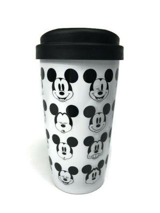 Disney Store Mickey Mouse Ceramic 16 oz Insulated Travel Coffee Mug With Lid 2