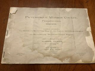 Rare Antique 1898 Pictorial Guide To Monroe County Pocono Mountains Pennsylvania