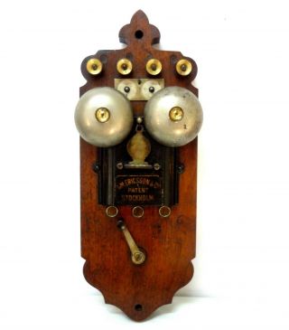 Ultra Rare & Antique 1880 Ericsson Wall Wooden Intercom Telephone Switchboard