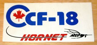 Old Royal Canadian Air Force Mcdonnell Douglas Cf - 18 Hornet Sticker