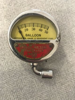 Vintage Moto Meter Tire Tester Balloon