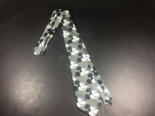 Walt Disney Mickey Mouse Cervantes Retro Black/white Necktie Tie