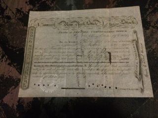 1865 Civil War York Erie Canal Funds Stock Certificate