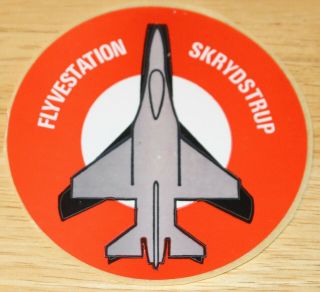 Old Royal Danish Air Force Skrydstrup Air Base F - 84 & F - 16 Sticker