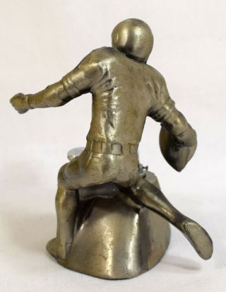 Vintage Football Player Running Back 34 Figural Metal Table Cigarette Lighter 3