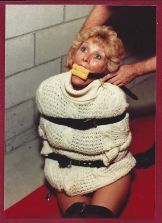 1960s Vintage Risque Photo Perky Tied Up Kinbaku Pinup Teri Martine In A Sweater
