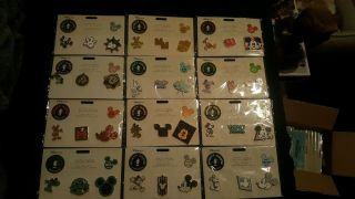 Mickey Memories Pin Set Complete.  Collected From The Disney Store.  Authentic