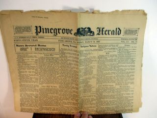 Pinegrove Pa Herald March 24 1933 Newspaper