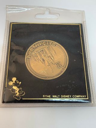 Vintage Walt Disney World Bronze Coin From The 70 