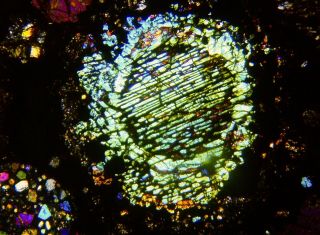 Meteorite NWA 4723 - L3 Chondrite Thin Section microscope slide 3