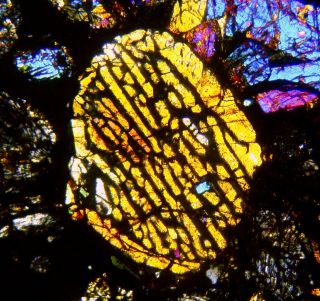 Meteorite NWA 4723 - L3 Chondrite Thin Section microscope slide 8