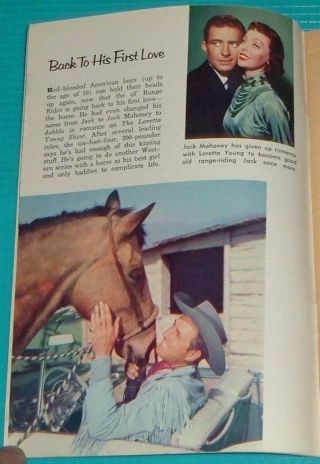 1955 Tv Guide Article Jock Mahoney Range Rider Loretta Young
