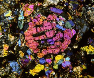 Meteorite CLARENDON (c) - Big L4 Chondrite Texas find 2015 Thin Section 5