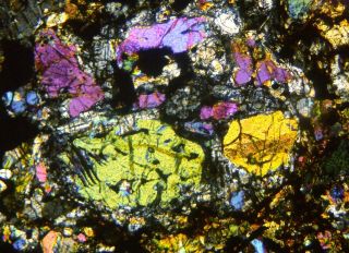 Meteorite CLARENDON (c) - Big L4 Chondrite Texas find 2015 Thin Section 8