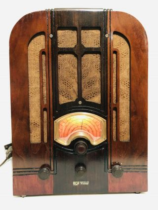 Antique Old 1935 Rca Victor T6 - 1 Superheterodyne His Master Voice Vintage Radio