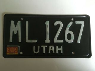 1969 Utah License Plate Natural Sticker On 1968 Base All Paint
