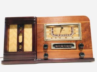 Antique Old 1940,  S Sentinel 198a 410 W/ Push Pull Audio Art Deco Vintage Radio