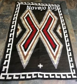 Navajo Hand Woven Rug 48” X 42”