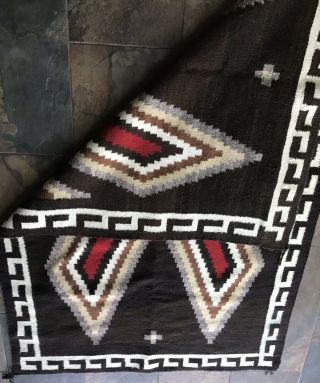 Navajo Hand Woven Rug 48” X 42” 5