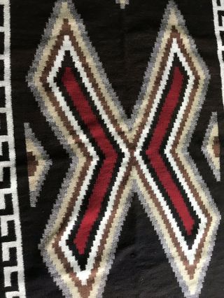 Navajo Hand Woven Rug 48” X 42” 6