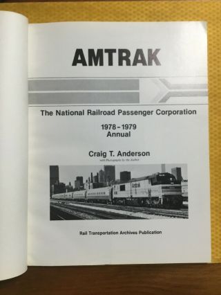 1978 - 1979 AMTRAK NATIONAL RAILROAD PASSENGER ANNUAL BOOK CRAIG ANDERSON 4