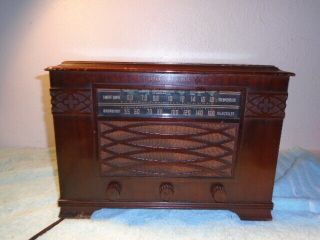Vintage General Electric Ge Wood Tube Radio Model J - 62 1941 Shortwave Am