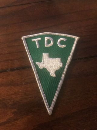 Texas Department Corrections Patch Uniform Prison Jail Green 4” Rare 60s Tdc