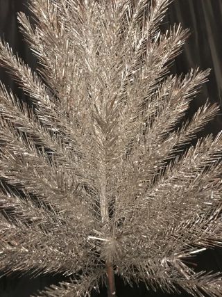 Vtg 60s Mid Century 6 ' Evergleam Silver Aluminum Christmas Tree 94 Branches 4