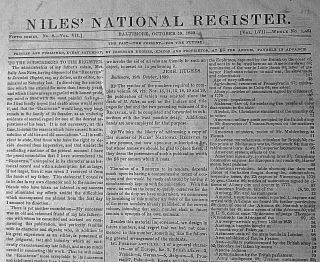 Pawnee Indians - The Great Chief - Indians & Whiskey Indepth 1839 Newspaper