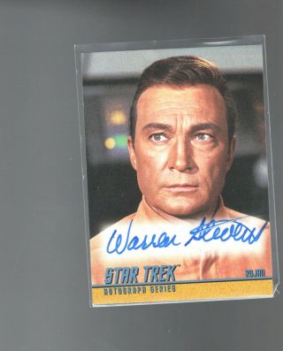 Star Trek The Series A55 Warren Stevens Autographed Card