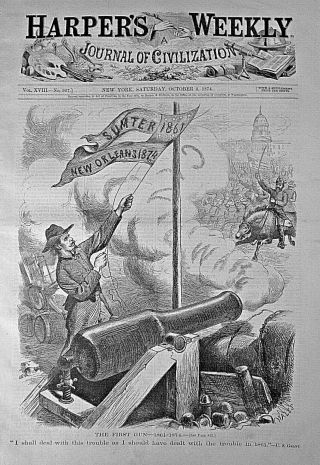 Cincinnati Industrial Exposition 1874 Newspaper / Louisiana & The White League