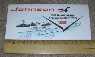 1959 Johnson Sea - Horse Outboard Motor Boat Accessories Dealer Sales Brochure