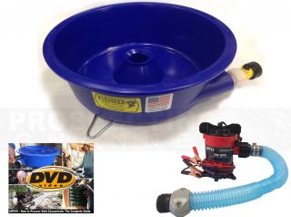 Blue Bowl Pan Gold Prospecting Concentrator,  How 2 Dvd,  Pump