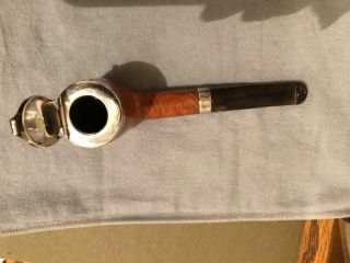 Peterson Pipe Real Silver Cap With Hinged Lid Rare Pipe