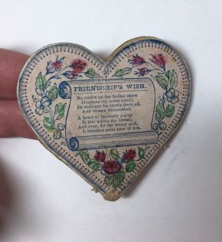 Rare Valentine - 1840 Victorian Heart Shaped Mechanical Purse Love Token America