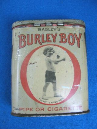 Vintage BAGLEY’S BURLEY BOY Tobacco pocket TIN 3