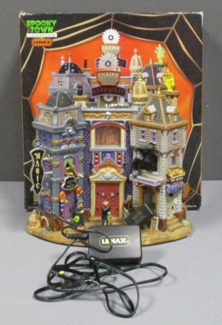 Lemax 05008 Spooky Town " Spooky Towne Square " Exrterior Lighted Building/box