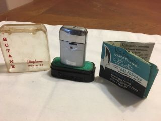 Ronson Varaflame Windlite Butane Cigarette Lighter In Case/papers Usa