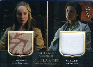 Outlander Season 3 Dual Wardrobe Card Dm7 Geillis Abernathy Claire Fraser 49/49