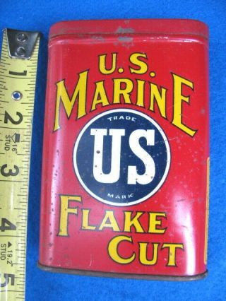 Vintage U.  S.  Marine Flake Cut Tobacco Pocket Tin